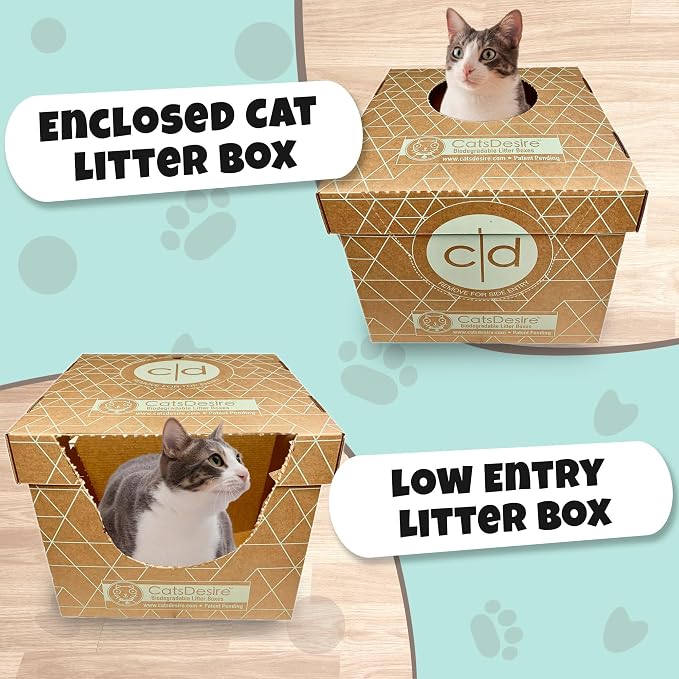 Leakproof Disposable Cat Litter Box 3 Pack Top/Low Entry INCLUDES- 3 lids - Image 6