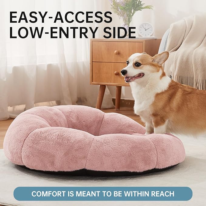 OhGeni 31 inches Calming Donut Orthopedic Dog & Cat Bed - Image 2