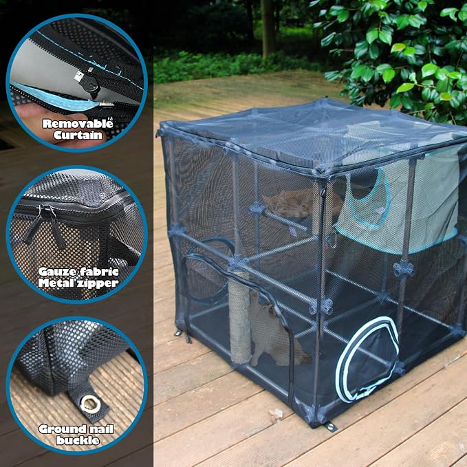 INTURN Catio Outdoor Cat Enclosure, Compact Kit - Image 4