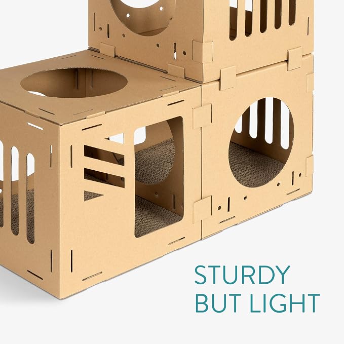 Navaris Modular Cardboard Cat House - Image 3