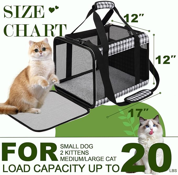 EXPAWLORER Large Cat Carrier Dog Carriers Soft - Image 2