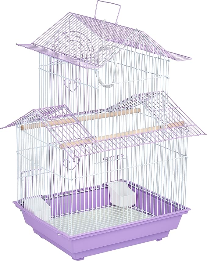 Prevue Hendryx SP1720-3 Shanghai Parakeet Cage, Lilac and White - Image 3