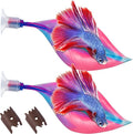WILLBOND 2 Pcs Pink Silicone Betta Fish Bed Leaf Hammock Betta Fish Tank by Willbond+Technology+Limited