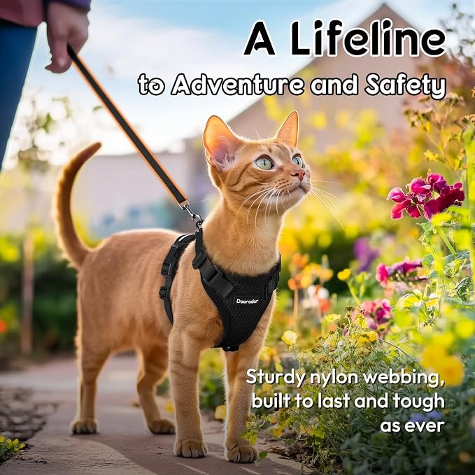 Dooradar Cat Harness and Leash Set, Escape Proof Safe Adjustable Kitten Vest - Image 7