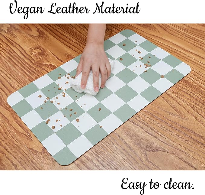 Ralxion Checkered Dog Feeding Mat, Absorbent Mats - Image 3