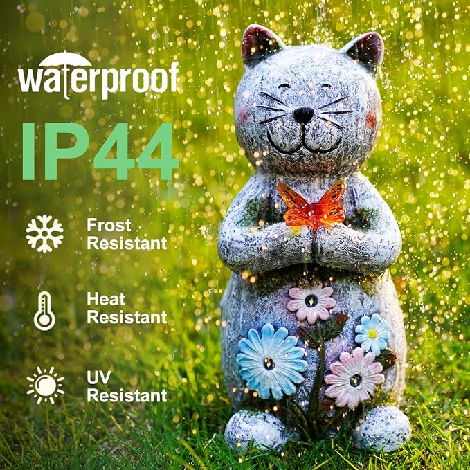 Solar Garden Statue Cat Figurine – Outdoor Decoration - Image 7