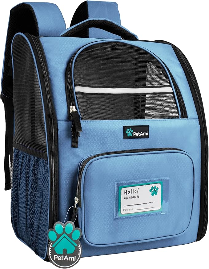 PetAmi Dog Backpack Carrier for Small Large Cat, Ventilated Pet Hiking Backpack by PetAmi