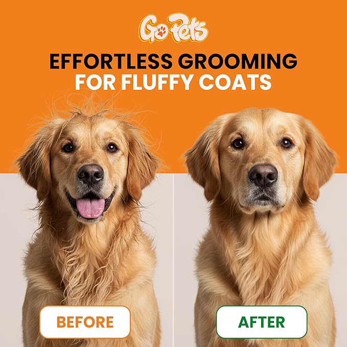 GoPets Double Row Dematting Rake Undercoat Deshedding Tool - Image 4