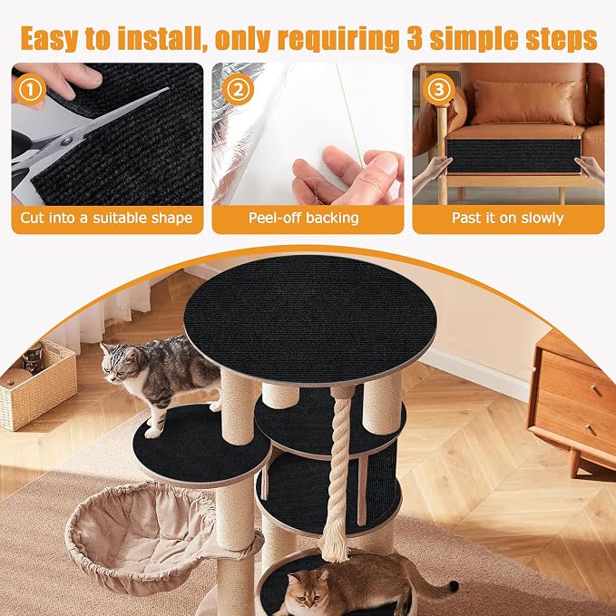 Cat Scratching mat Self-Adhesive, Trimmable Furniture Protector - Image 5