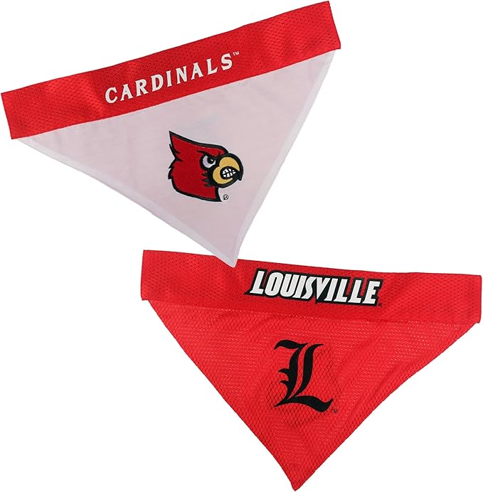 Pets First Collegiate Pet Accessories, Reversible Bandana, Louisville Cardinals - Image 6