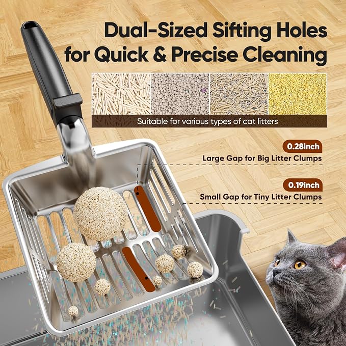 Metal Cat Litter Scoop, Large Cat Scooper - Image 3