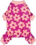 Fitwarm Flower Fleece Dog Pajamas, Warm Winter Dog Clothes by Fitwarm