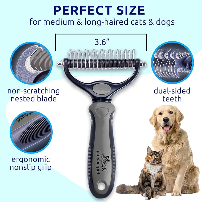 Pat Your Pet Deshedding Dog Brush - Image 5