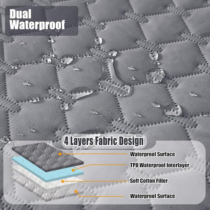 Smiry Waterproof Dog Bed Cover Blanket, Soft Reversible Pet Blanket, Washable - Image 2