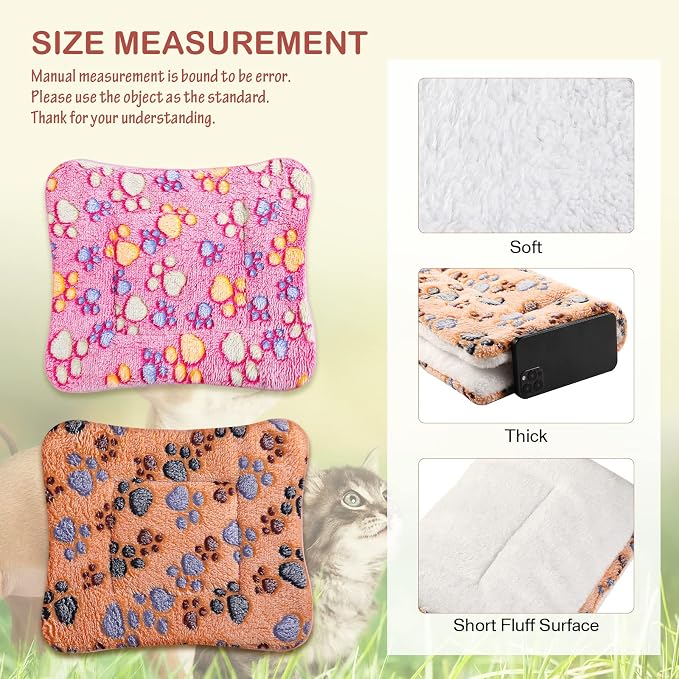 Tuanse 4 Pack Ultra Soft Dog Cat Bed Mat Small Animal Guinea Pig Bed - Image 4