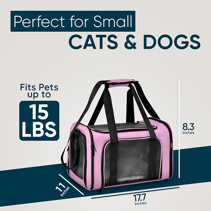 Pet Travel Carrier Bag – Airline Approved Soft-Sided Dog & Cat Carrier - Image 2