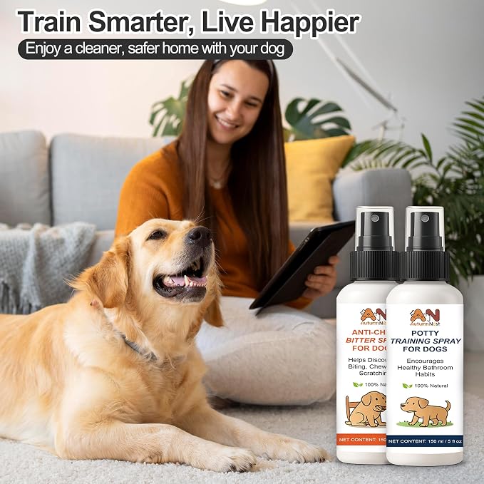 Dog Behavior Training Kit – 2-Pack No Chew Spray + Potty Training Spray – - Image 9