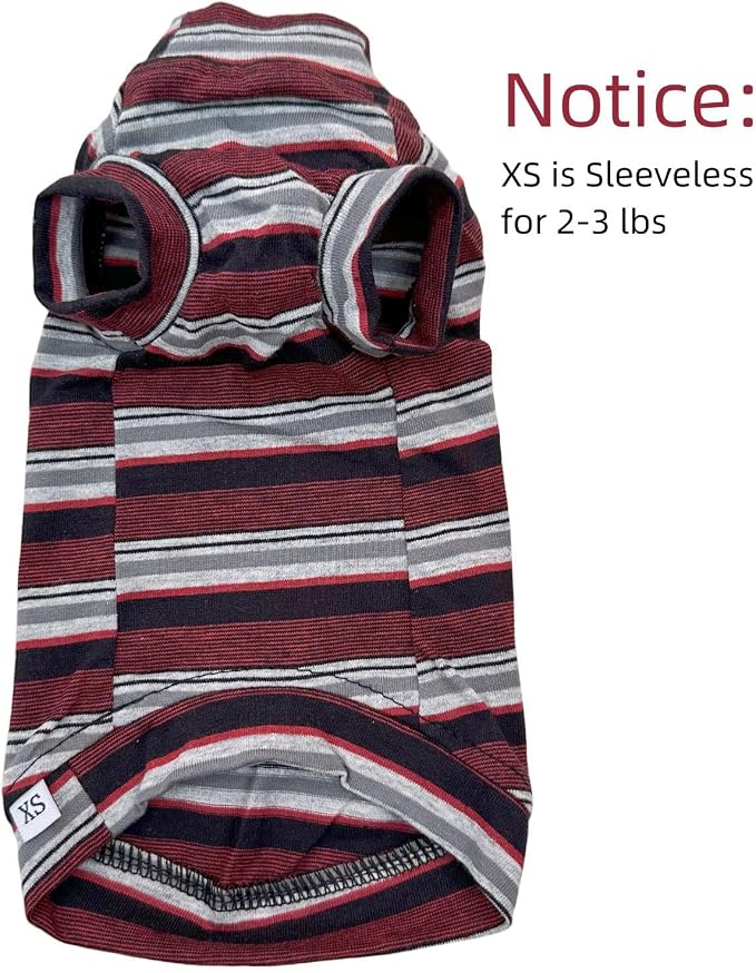 Vintage Stripes Sphynx Hairless Cats Shirt Cotton Cat Turtleneck Pet Clothes - Image 2
