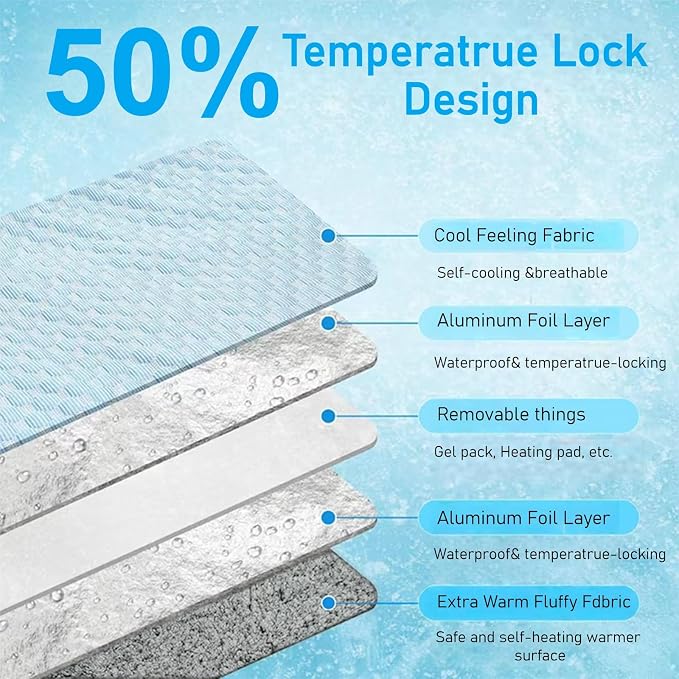 Two Uses'Cat Mat, Self Warming&Cooling Cat Mat.18 * 24in-Cooling Cat - Image 5