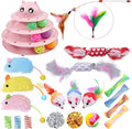 UPSKY 24 PCS Cat Toys, 3-Level Turntable Kitten Toys Set, Interactive Cat by UPSKY