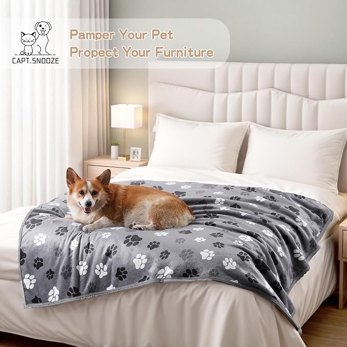 Waterproof Dog Blankets Pet Blanket 60"x80", Soft Fluffy Sofa Car Bed Protector - Image 6