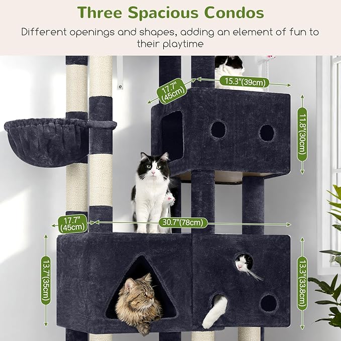 Globlazer Extra Large Cat Tower, 81-inch Tall Cat Tree - Image 5