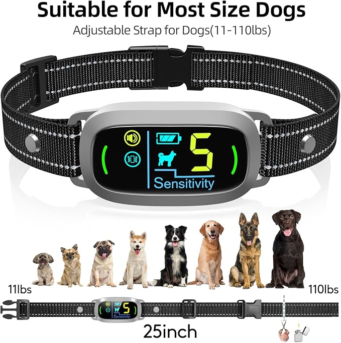 Dog Bark Collar for Large Medium Small Dogs, Rechargeable Smart Bark Collar - Image 6