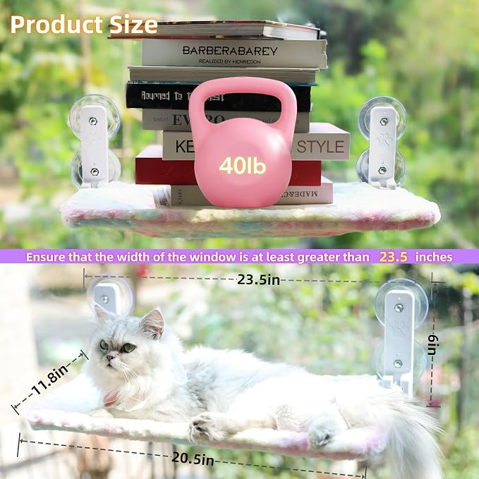 Foldable Cat Window Perch, Sturdy Cat Hammock - Image 2