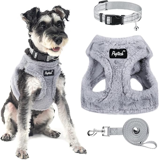 PUPTECK Adjustable Dog Harness Collar and Leash Set Step in No Pull Pet Harness by PUPTECK