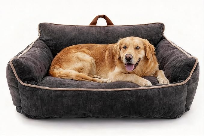 Orthopedic Dog Bed with Memory Foam, Washable Plush Pet Bed by Unknown