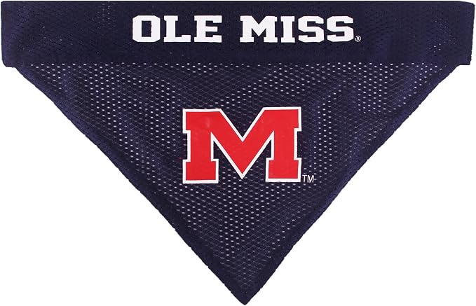 Pets First Collegiate Pet Accessories, Reversible Bandana, Mississippi Ole Miss - Image 3