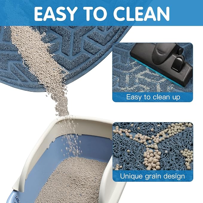 UPSKY Cat Litter Mat, Litter Trapping Mat Soft on Kitty Paws, Large Litter Box - Image 4