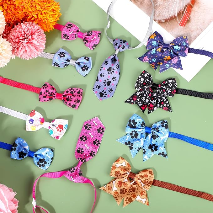 Reginary 100 Pieces Dog Bow Tie Collar Set Include 40 Dog Neckties, and 30 - Image 6