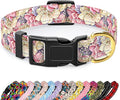 Reflective Dog Collar for Extra Small Dogs, Cute Flower Theme Adjustable by TMOODEL