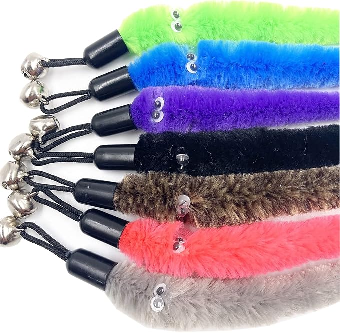 Cat Toy Worm Refills, 12 Pieces Interactive Cat Wand Attachments Worms Toy - Image 3