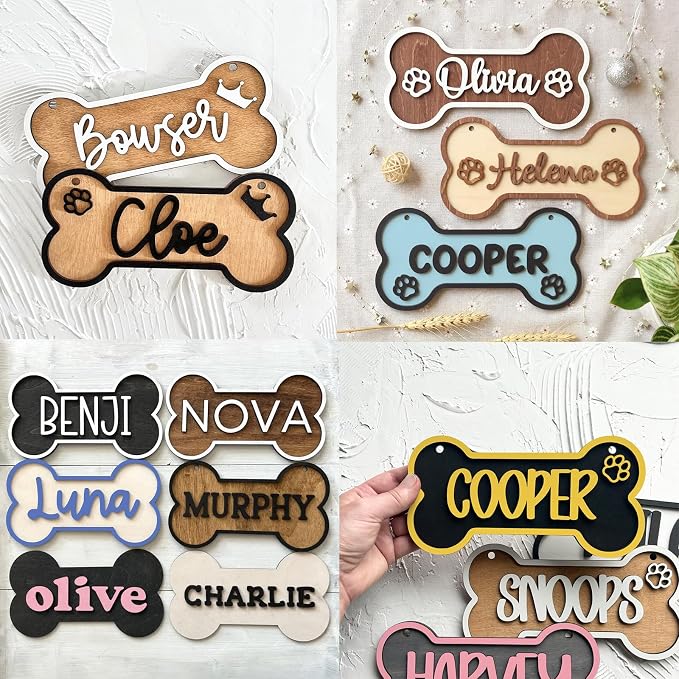 Custom Dog Room Decor Dog Crate Accessories Name Plate Doghouse Name Sign Decor - Image 3