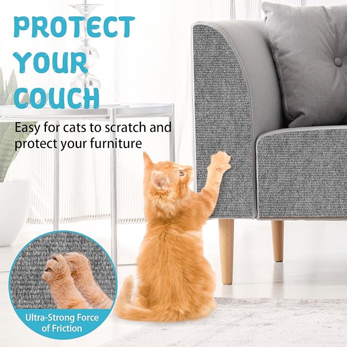 Climbing Cat Scratcher Mat Trimmable Cat Scratching Post Carpet 39.3’’x15.8’’ - Image 5