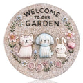 Garden Stepping Stones Outdoor, 9.8" Resin Pet Cat Dog Bunny Stepping Stone by Bechivie