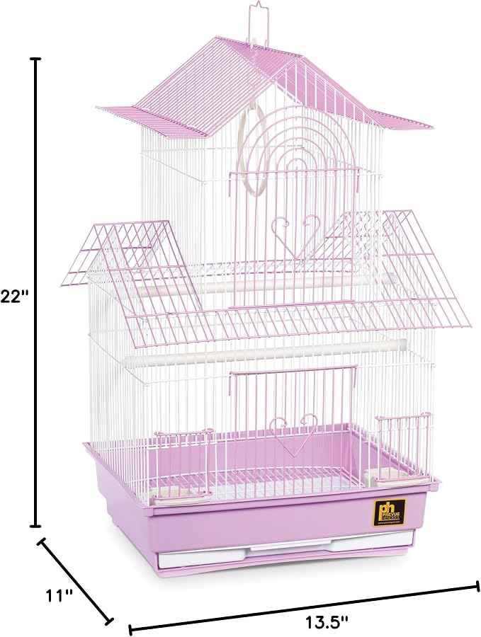 Prevue Hendryx SP1720-3 Shanghai Parakeet Cage, Lilac and White - Image 6