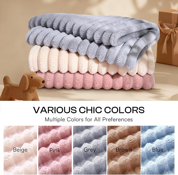 LINENLUX 1 Pack 3 Soft Dog Blanket Washable Warm Fleece Cat Blankets - Image 3