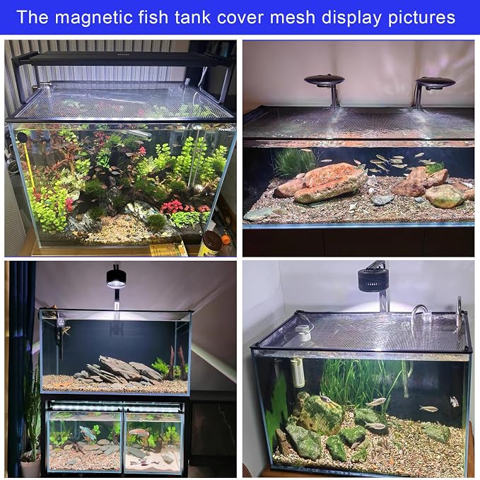 Magnetic Aquarium Anti-Jumping net Cover mesh to Protect Fish Jumping Out of - Image 6