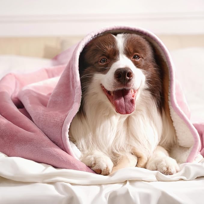 gogobunny Waterproof Bed Blanket, Reversible Sherpa Fleece Throw Blanket - Image 9