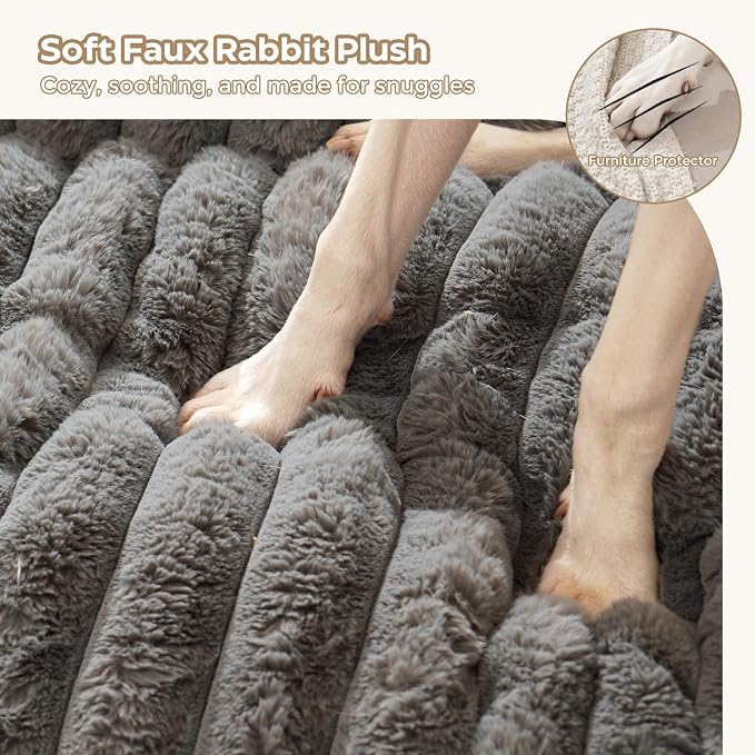 Avont Dog Bed Mat for Couch, Warm Fluffy Calming Sofa Topper Furniture - Image 3