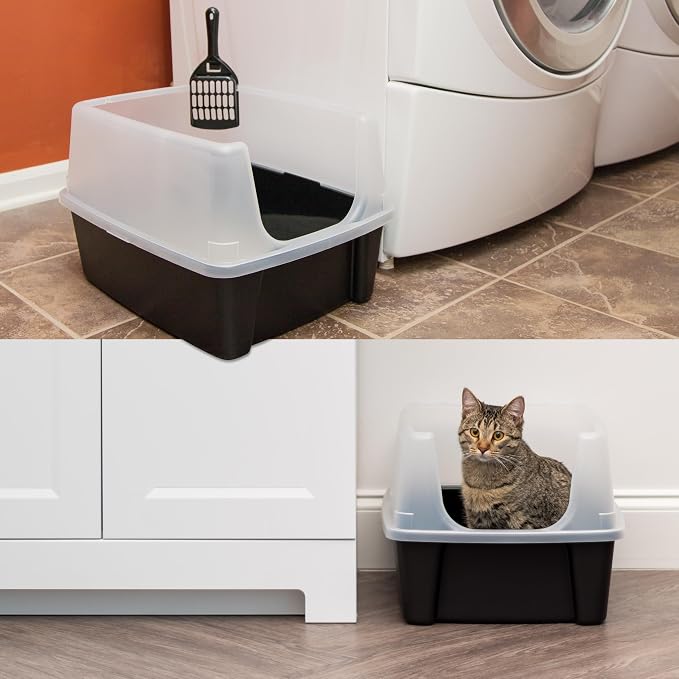 IRIS USA 2 Pack Large Open Top Cat Litter Box - Image 3