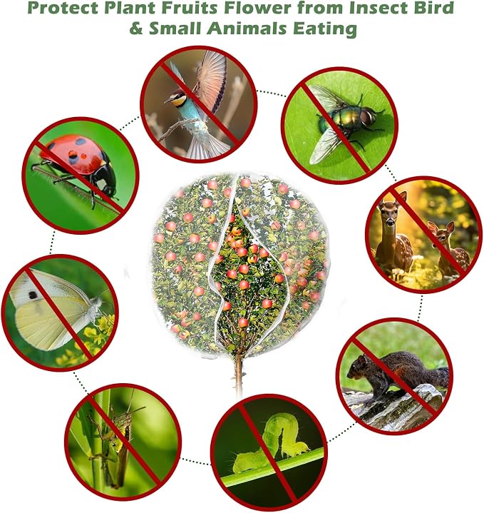 8 x 6.6ft Large Fruits Tree Netting, Garden Mesh Insect Tree Cover - Image 5