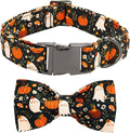 Halloween Dog Collar, Ghost Print Adjustable Pet Collar Fall Pumpkin Cute by BoboRainbow