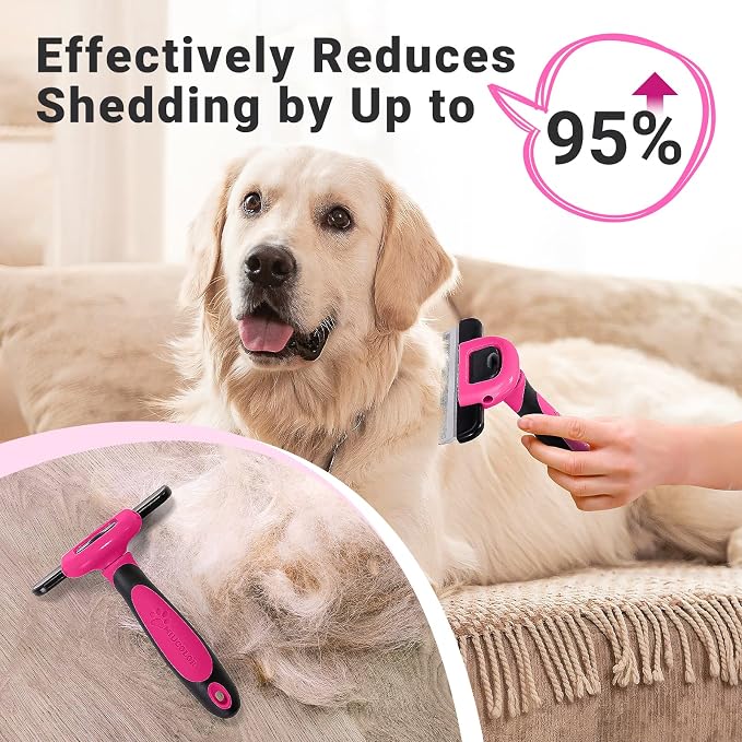 MIU COLOR Pet Grooming Brush, Deshedding Tool - Image 3