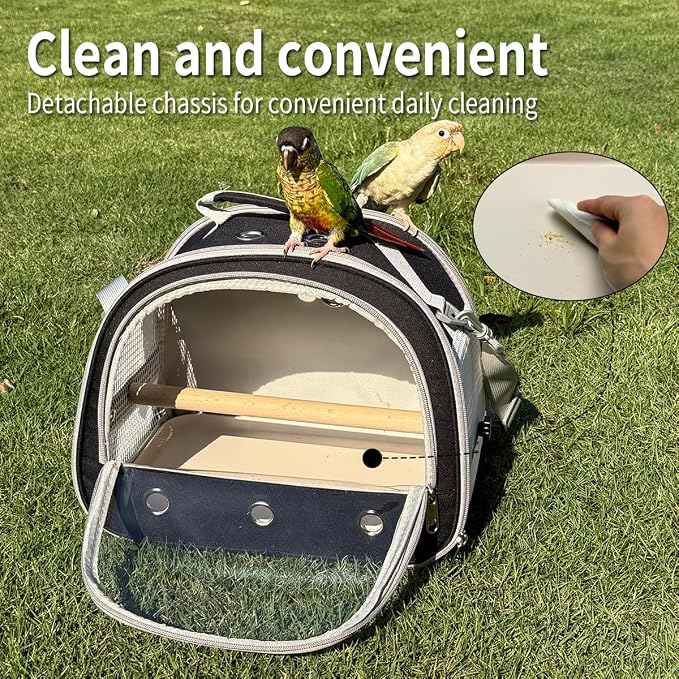 Bird Carrier, Bird Cage Parakeet Parrot Budgie Carrier Backpack - Image 6