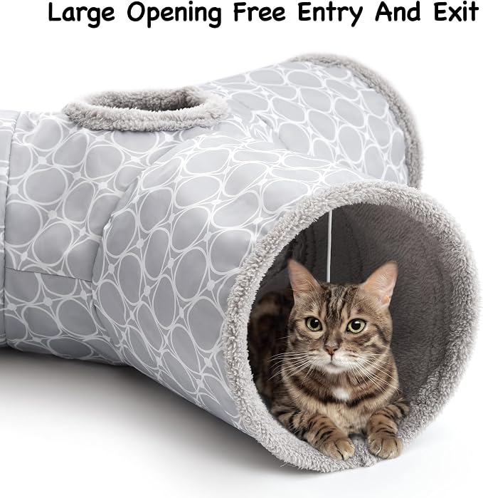 Tempcore Pet Cat Tunnel Tube Cat Toys 3 Way Collapsible, Cat Tunnels - Image 4