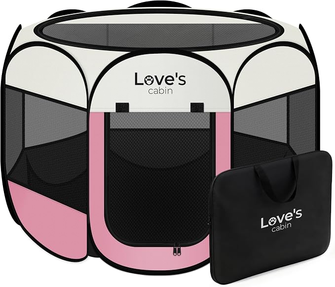 Love's cabin Pet Puppy Dog Playpen, Large Dog Tent Crates Cage Indoor/Outdoor by Lovescabin